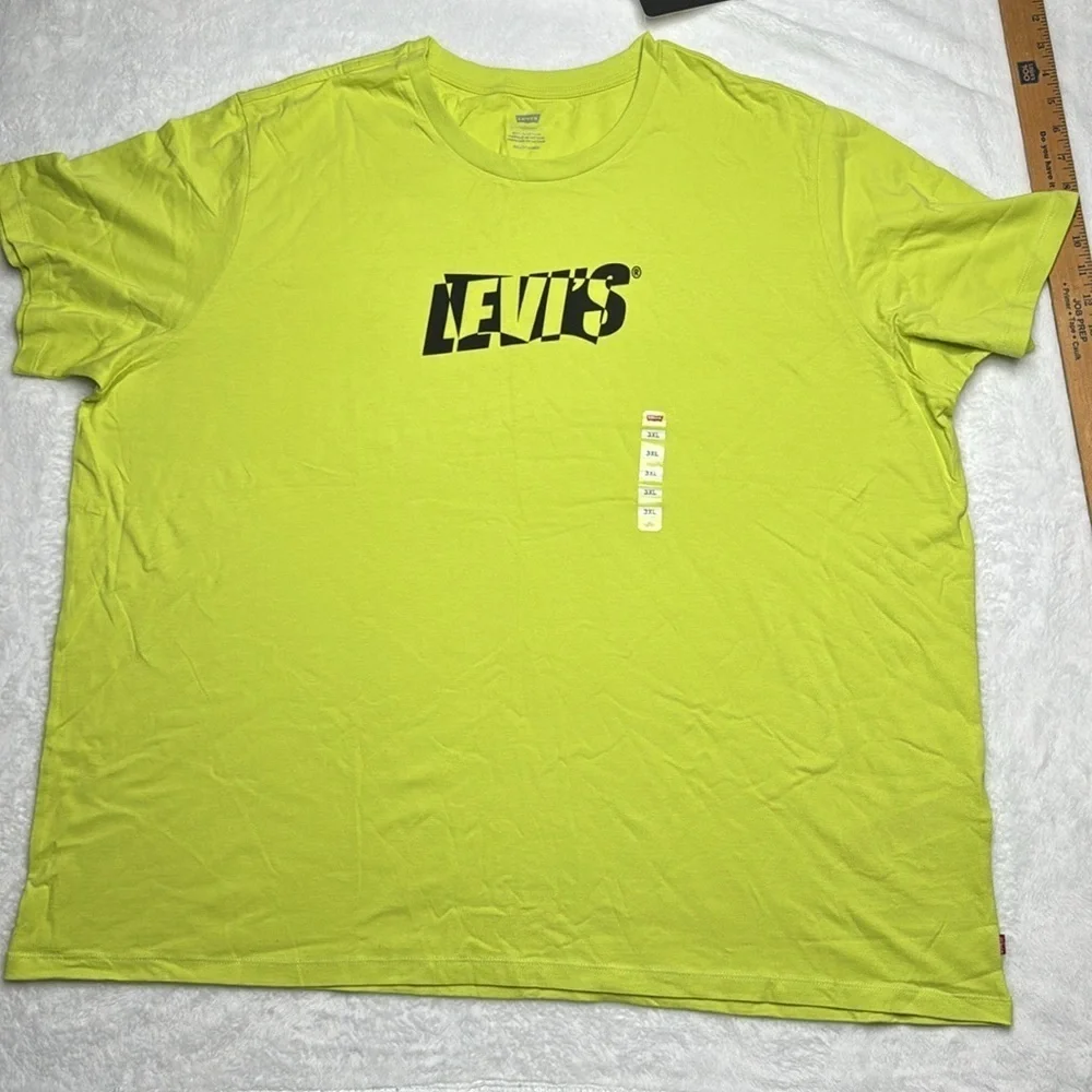 Levi’s men’s 3XL lime green neon chartreuse graphic tee t shirt new with tags